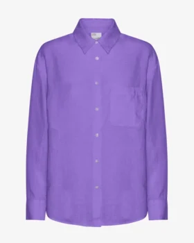 Chemise oversize en lin - Violet ultra