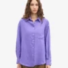 Chemise oversize en lin - Violet ultra
