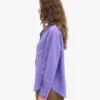 Chemise oversize en lin - Violet ultra