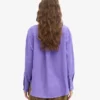 Chemise oversize en lin - Violet ultra