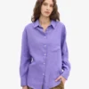 Chemise oversize en lin - Violet ultra