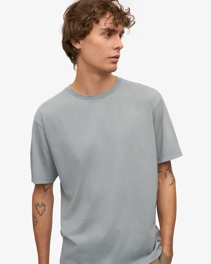Classic Organic Tee - Bleu acier