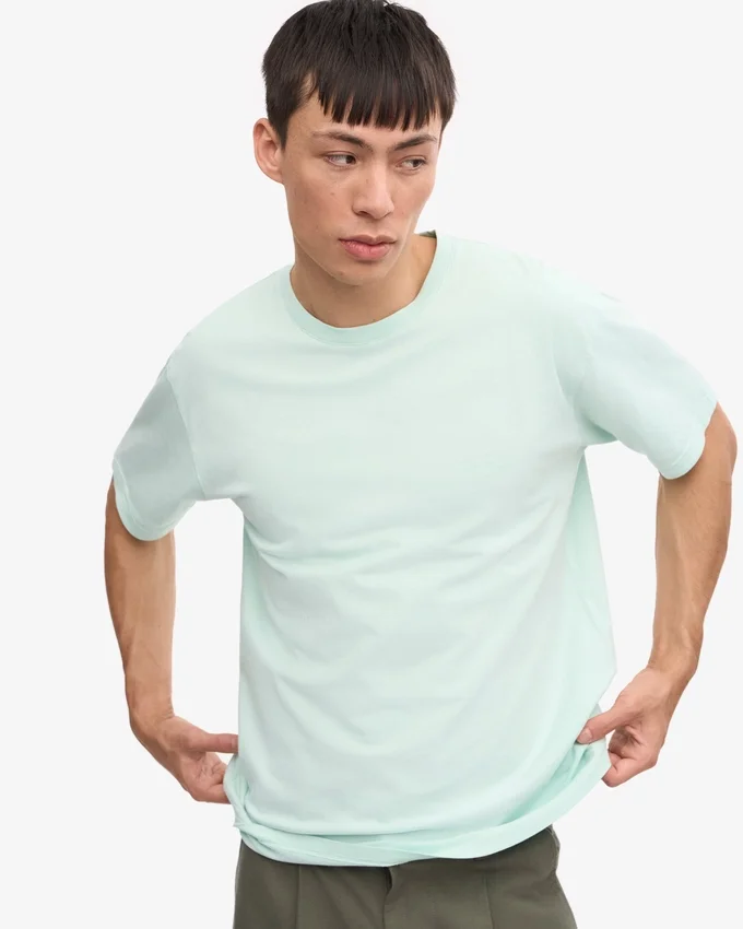 Classic Organic Tee - Bleu aqua clair