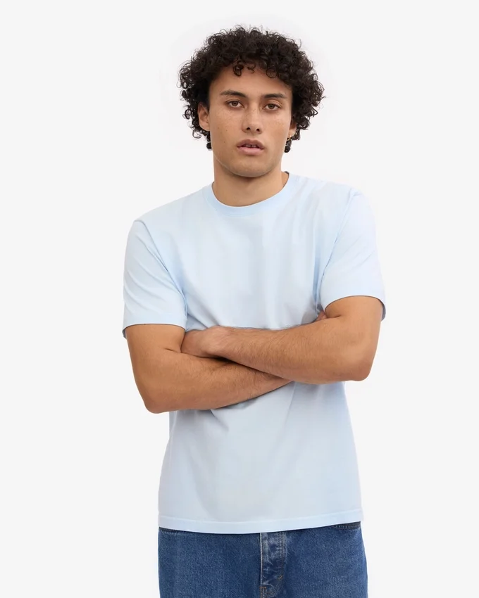 Classic Organic Tee - Bleu polaire