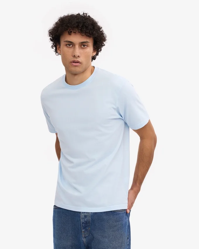 Classic Organic Tee - Bleu polaire