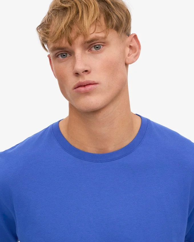 Classic Organic Tee - Bleu saphir