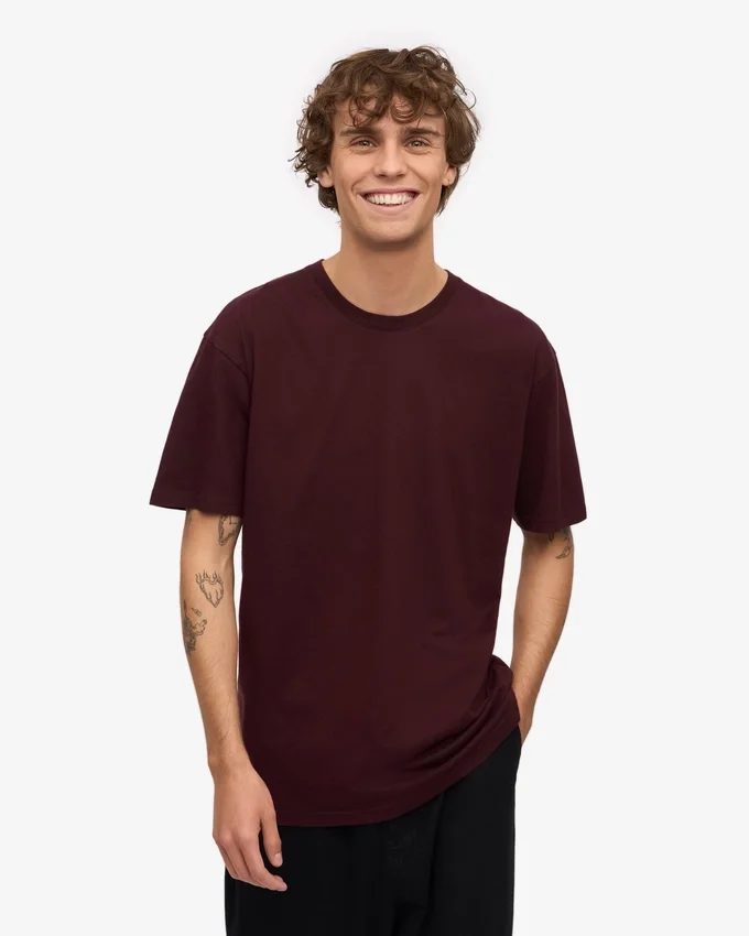 Classic Organic Tee - Oxblood Red