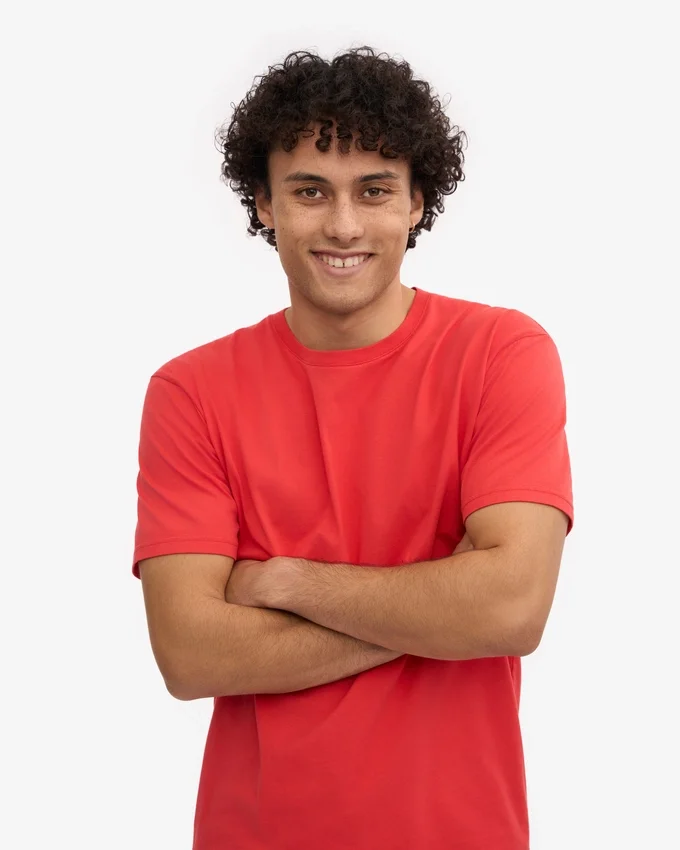 Classic Organic Tee - Rouge mandarine
