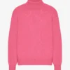 Col roulé en laine mérinos - Rose bubble-gum
