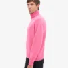 Col roulé en laine mérinos - Rose bubble-gum