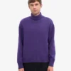 Col roulé en laine mérinos - Violet ultra