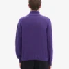 Col roulé en laine mérinos - Violet ultra