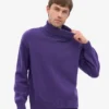 Col roulé en laine mérinos - Violet ultra