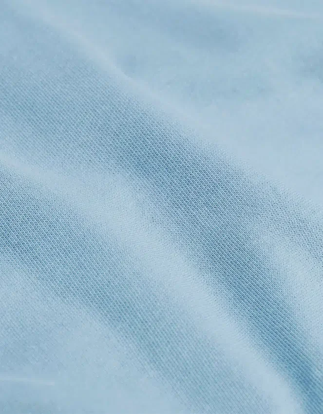 Débardeur bio à côtes pour femme - Bleu bord de mer
