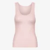 Débardeur côtelé bio pour femme - Rose délavé