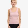 Débardeur côtelé bio pour femme - Rose délavé