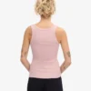 Débardeur côtelé bio pour femme - Rose délavé