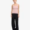 Débardeur côtelé bio pour femme - Rose délavé
