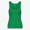 Débardeur côtelé bio pour femme - Vert Kelly