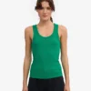 Débardeur côtelé bio pour femme - Vert Kelly