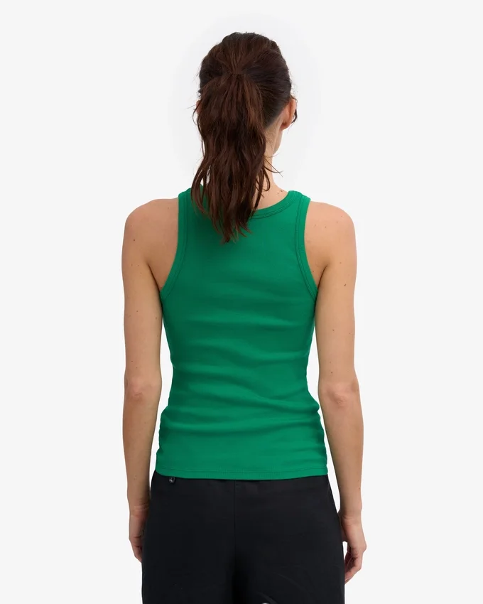 Débardeur côtelé bio pour femme - Vert Kelly