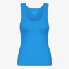 Débardeur en coton bio à côtes pour femme - Bleu Pacifique