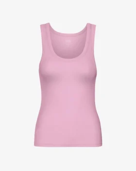 Débardeur en coton bio à côtes pour femme - Fleur de cerisier