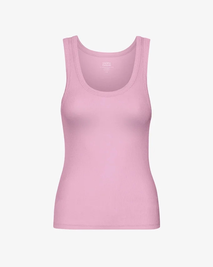 Débardeur en coton bio à côtes pour femme - Fleur de cerisier