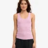 Débardeur en coton bio à côtes pour femme - Fleur de cerisier
