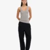 Débardeur en coton bio à côtes pour femme - Gris chiné