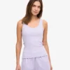 Débardeur en coton bio à côtes pour femme - Lavande pâle