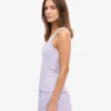 Débardeur en coton bio à côtes pour femme - Lavande pâle