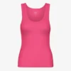 Débardeur en coton bio à côtes pour femme - Rose bubble-gum