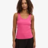 Débardeur en coton bio à côtes pour femme - Rose bubble-gum