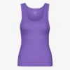 Débardeur en coton bio à côtes pour femme – Violet ultra