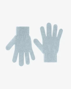 Gants en laine mérinos - Bleu polaire