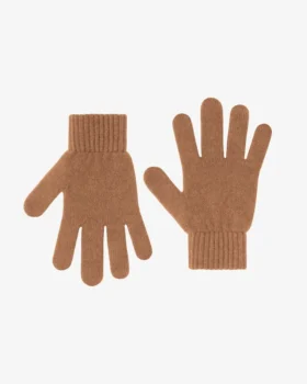 Gants en laine mérinos - Camel Sahara