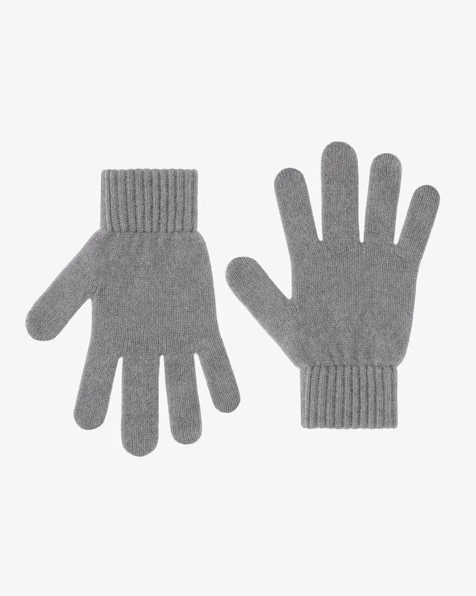 Gants en laine mérinos - Gris chiné