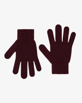 Gants en laine mérinos - Rouge sang de bœuf