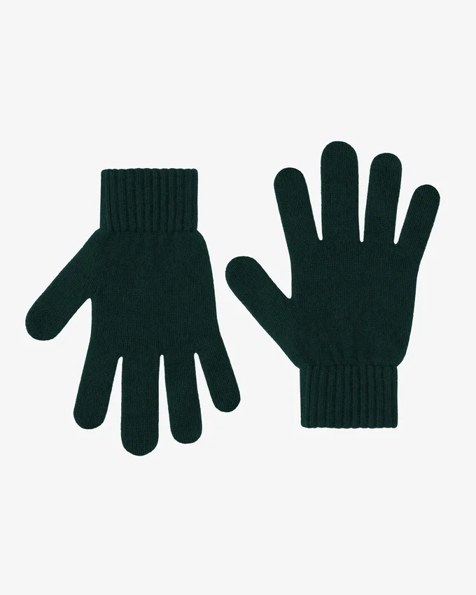 Gants en laine mérinos - Vert émeraude