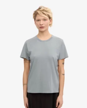 Light Organic Tee en coton bio pour femme – Bleu acier