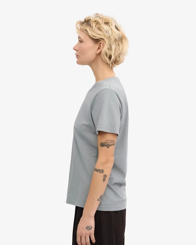 Light Organic Tee en coton bio pour femme - Bleu acier