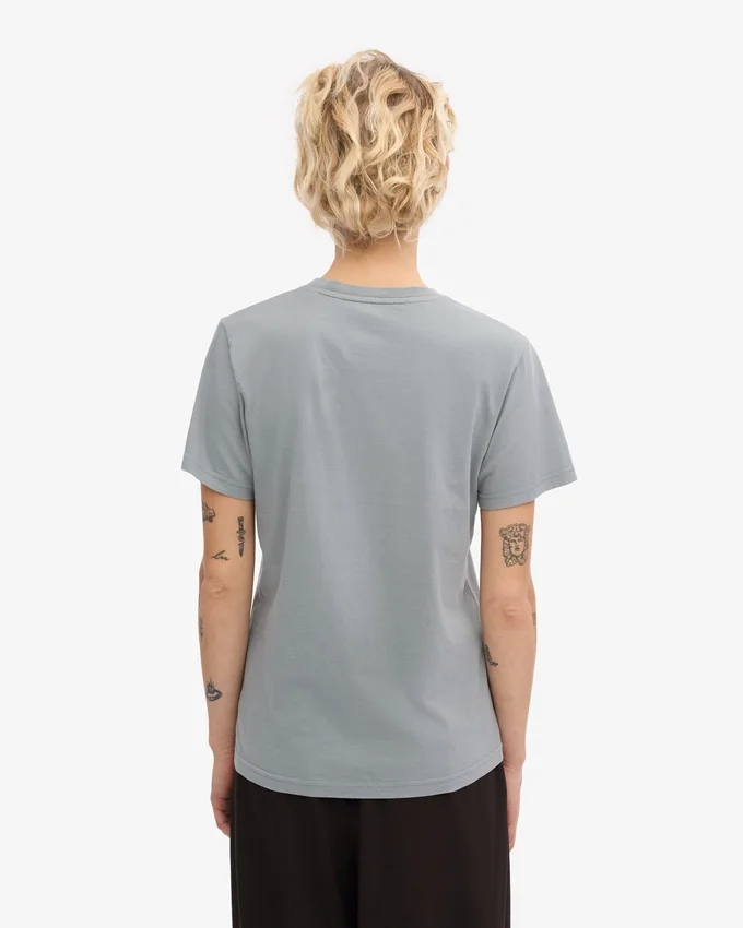 Light Organic Tee en coton bio pour femme - Bleu acier