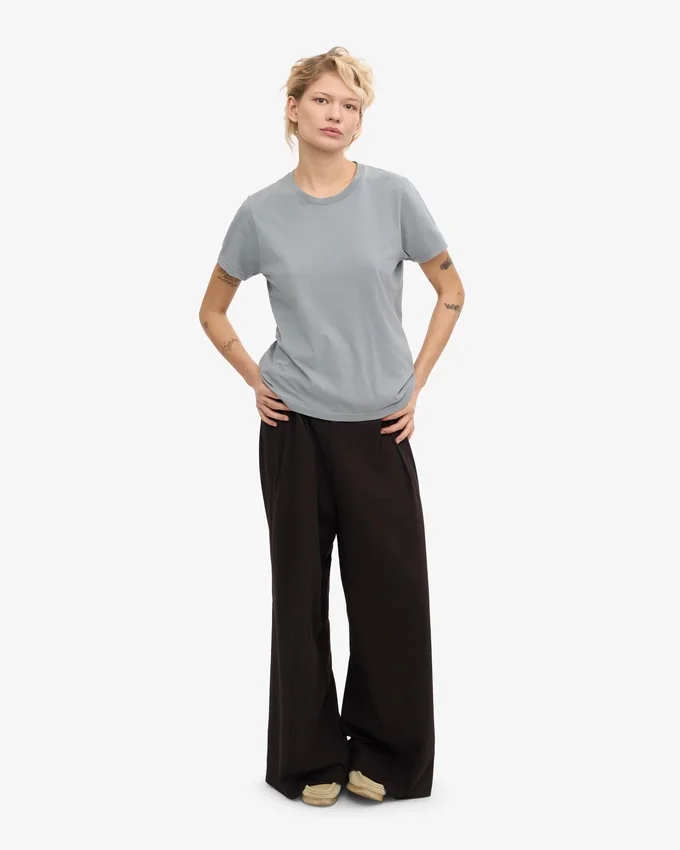 Light Organic Tee en coton bio pour femme - Bleu acier