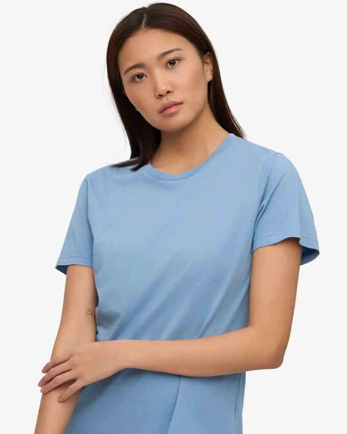 Light Organic Tee en coton bio pour femme - Bleu bord de mer