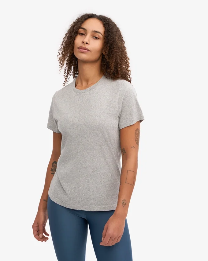 Light Organic Tee en coton bio pour femme - Gris chiné