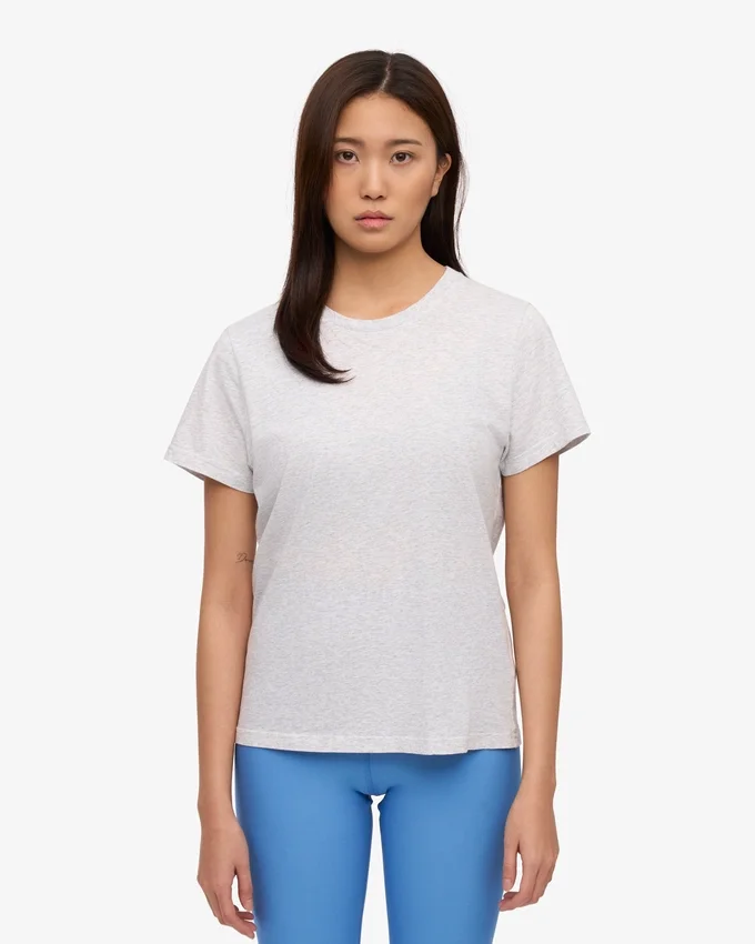 Light Organic Tee en coton bio pour femme - Mélange neige
