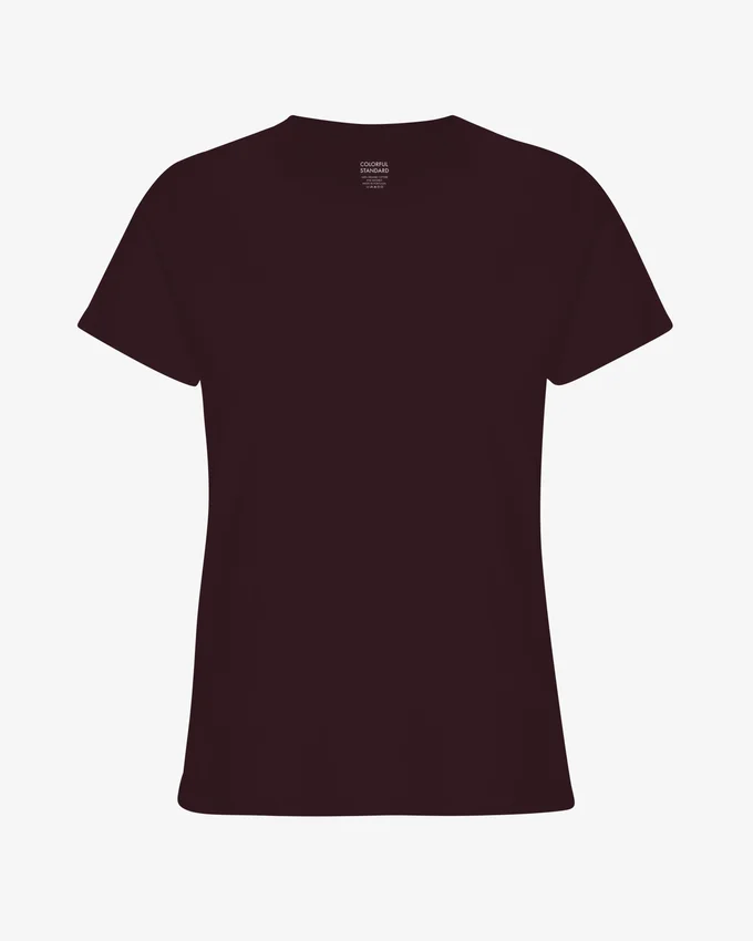 Light Organic Tee en coton bio pour femme - Rouge sang de bœuf