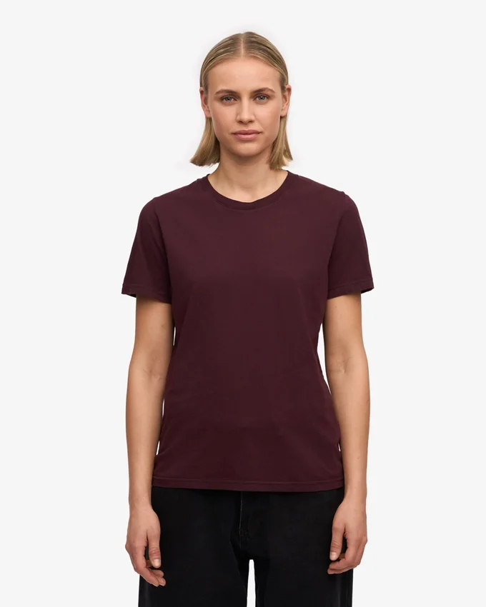 Light Organic Tee en coton bio pour femme - Rouge sang de bœuf