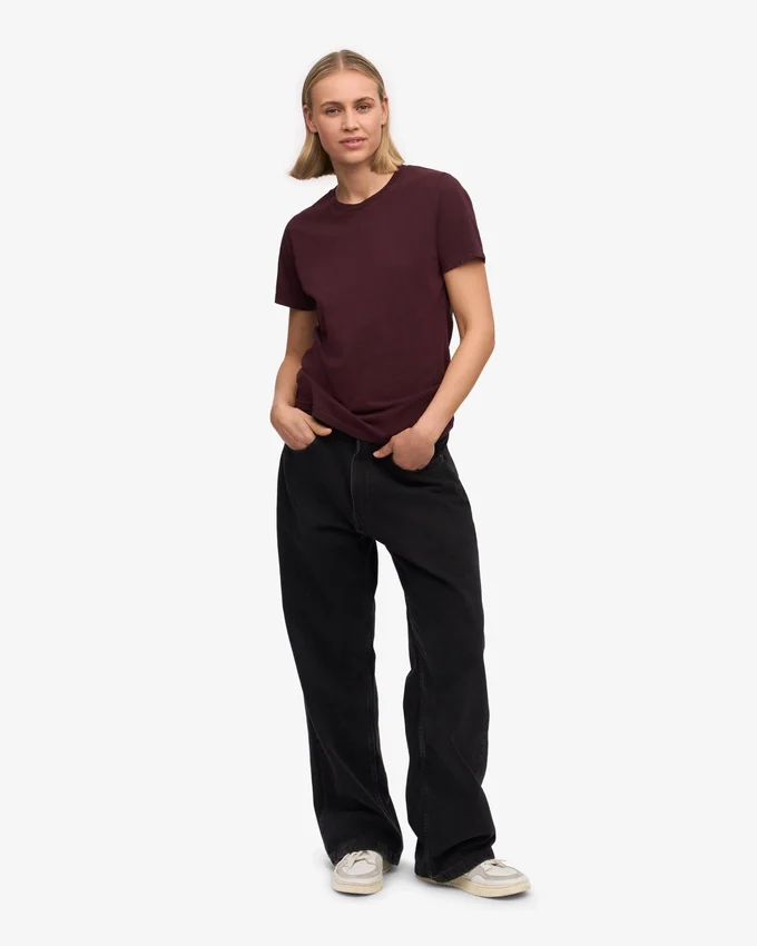 Light Organic Tee en coton bio pour femme - Rouge sang de bœuf
